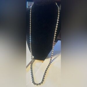 Elegant Silver Necklace Heart Links